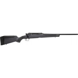 Savage Arms 57910 Impulse Driven Hunter 3+1 20" Threaded, Matte Black Barrel/Rec, Gray Stock with Black Rubber Cheek Piece and Grips, Straight Pull Bolt