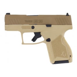 Taurus 1GX4M931ET GX4 Micro-Compact 11+1 3.06" Black Barrel, Tan Cerakote Serrated Slide, Coyote Tan Stainless Steel Frame