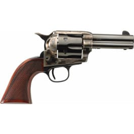 Taylors and Company 556217DE Short Stroke Runnin Iron Taylor Tuned Single 3.5" 6rd Walnut Grip CCH Frame Blued Revolver