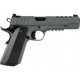 Tisas 1911 Night Stalker Full Size 8+1 <em>.45ACP</em> Semi-Auto Pistol, 5" BBL, Platinum Grey Cerakote Ported/Serrated Slide W /Rail & Beavertail