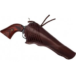Heritage Mfg RR22B6LHOL Rough Rider #6 Shot 6.50" Black Oxide Barrel, Frame & Cylinder, Cocobolo Grips Features Hunter Debossed Leather Holster Revolver