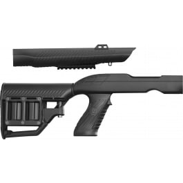 Adaptive Tactical AT02020 Tac-Hammer RM4 Black Synthetic, Adjustable Stock with Magazine Compartments, Stowaway Accessory Rail, Fits Ruger 10/22 Takedown (Factory Tapered Barrel)
