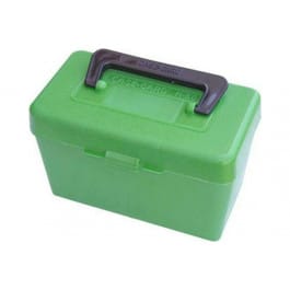 MTM Products MTM Case-Gard H50XL10 Deluxe Ammo Box for .300 WSM/.300 RUM Green Polypropylene 50rd