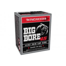 Winchester Ammo X45CBB Big Bore Hunting <em>45</em> <em>Colt</em> (LC) 250 GRSemi-Jacketed Hollow Point (SJHP) 20 Per Box/ 10 Cs - 20rd Box