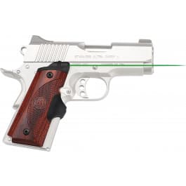<em>Crimson</em> <em>Trace</em> LG902G <em>Lasergrips</em> Master Series Green Laser 5mW 532nM Wavelength, Rosewood Grip Replacements, Fits <em>1911</em> Compact
