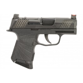 Wilson <em>Combat</em> SIGWCP3659BSR P365 10+1 (2) 3.10", Black, RMRSc <em>Optic</em> Cut Slide with X-Tac Pattern Serrations, Polymer Frame, Sunburst Grips, <em>Optic</em> Height Fiber <em>Optic</em> Sights, Standard Trigger
