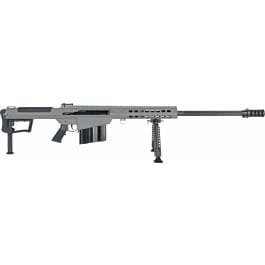 Barrett  M107A1 .50 BMG 29" Chrome Lined Fluted Barrel 10rd Semi-Auto Rifle, 1:15 Twist W/ Muzzle Brake & QD Suppressor Mount, Tungsten Gray Cerakote - Mfg Discount Applied