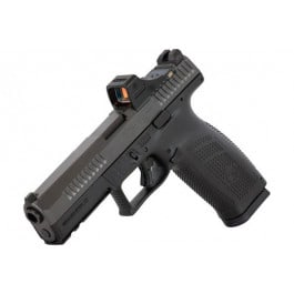 CZ USA P-10F Optics Ready 9mm 4.5" Barrel 19rd Semi-Auto Pistol, SCS Holosun Package - Ambi <em>Slide</em> <em>Release</em> & Rev. Mag <em>Release</em>