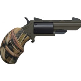 <em>North</em> <em>American</em> Arms Naatghm Huntsman #5 Shot 2", OD Green Frame/Barrel, Black Cylinder, Camo Grips, Fixed Marble Arms Sights, Includes Black Leather Holster Revolver