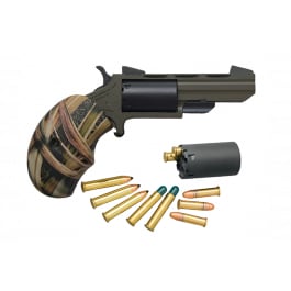 <em>North</em> <em>American</em> Arms Naatghc Huntsman 22 Mag/22 LR #5 Shot 2", OD Green Frame/Barrel, Black Cylinder, Camo Grips, Fixed Marble Arms Sights, Includes Cylinder & Black Leather Holster Revolver