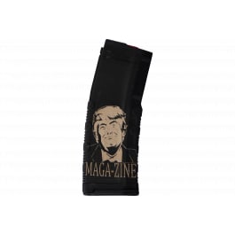 <em>Black</em> Rain Ordnance Magazine 30rd, <em>Black</em> Polymer with Trump MAGA-ZINE Engraving, Fits AR-15 Platform