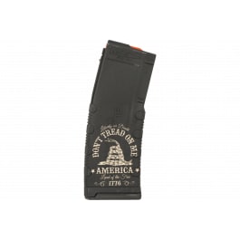 <em>Black</em> Rain Ordnance Magazine 30rd, <em>Black</em> Polymer with Don't Tread On Me Engraving, Fits AR-15 Platform