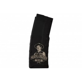 Black Rain Ordnance Magazine 30rd, Black Polymer with Huckleberry Engraving, Fits AR-15 Platform