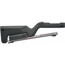 Tactical Solutions TDCGMGBBLK X-Ring Takedown Barrel and Stock <em>Combo</em> 22 LR 16.50" Gunmetal Gray Fluted & Threaded with Fiber Optic Sight, Black <em>Magpul</em> Backpacker Stock Fits Ruger <em>10</em>/22 Takedown