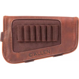 <em>Allen</em> 8517 New Castle <em>Buttstock</em> <em>Cartridge</em> Carrier Brown Leather 7rd Capacity <em>Rifle</em> <em>Buttstock</em> Mount
