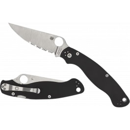 Spyderco C36GP2 <em>Military</em> <em>2</em> 4" Folding Plain Stonewashed CPM S30V SS Blade/Black Textured G10 Handle Includes Pocket Clip