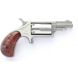 North American Arms Mini-Revolver Convertible NAA-22MC-BWGE, Revolver, .22 LR/.22 Magnum, 1.625" Barrel, 5-Round, Single Action, Stainless, Eagle Head Wood Grips.