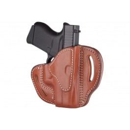 1791 Gunleather 1791 Gunleather ORBHCCBRR BHC Optic Ready OWB Compact Classic Brown Leather Belt Slide Compatible w/Glock 43/SIG P365 Right Hand