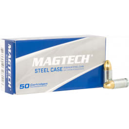 Magtech Steel Case (Zinc-Plated) Handgun Ammunition 9mm Luger 115 gr. FMJ 1135 fps 50/ct