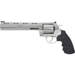 Colt ANACONDASP8RFT Anaconda Target 6rd 8" Semi-Bright Stainless Vent Rib Barrel, Cylinder & Frame, Black Rubber Grip Revolver