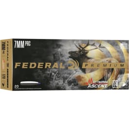 Federal Federal Premium Terminal Ascent 7mm PRC 170gr Terminal Ascent Bonded Polymer Tip 20rd Nickel-Plated Brass
