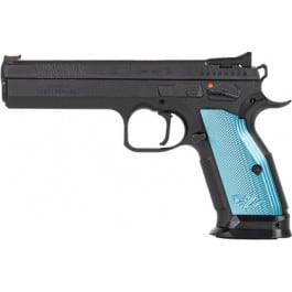 CZ USA 01220 TS2 SA FS10rdBlack Polycoat Blue Grip