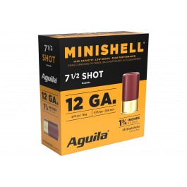Aguila 1CHB1387 Minishell 12GA 1.75" 5/8oz #7.5 Shot 25 Per Box 