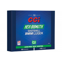 CCI CCI Pest Control HEVI-Bismuth 9mm Luger 43gr Shotshell #11 Aluminum Case 10 Rounds.