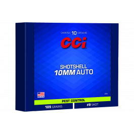 CCI CCI Pest Control Shotshell 10mm Auto 105gr #9 Shot 10 Rounds Aluminum Case.