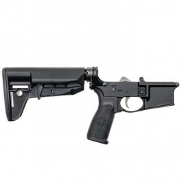 Bravo Company BCM Lower w/ MOD 2 SOPMOD Stock, Multi-Caliber, 7075-T6 Aluminum, Anodized Black, Mod 4 Pistol Grip & Mod 2 Stock for AR-Platform 