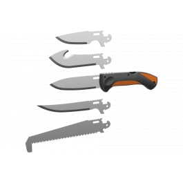 Cold Steel CSCCFLDKIT Click-<em>N</em>-Cut Field <em>Kit</em> Includes Caper Blade, Skinning Blade w/Gut Hook, General Purpose Blade, Boning blade, Bone Saw, Handle & <em>Case</em>