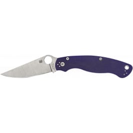Spyderco C36GPDBL2 <em>Military</em> <em>2</em> 4" Folding Plain Satin CPM S30V SS Blade, Dark Blue Textured G10 Handle