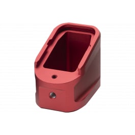 Strike Industries Strike Industries EMPALG17RED Extended Mag Plate Fits Glock G17 Fits Glock G22 Red 6061 T-6 Aluminum