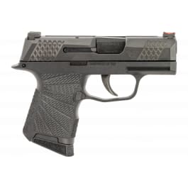 Wilson <em>Combat</em> SIGWCP3659B P365 10+1 (2) 3.10", Black, X-Tac Pattern Serrated Slide, Polymer Frame, Sunburst Grips, Fiber <em>Optic</em> Sights, Standard Trigger