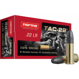 Norma Norma TAC-22 .22 LR 40gr Lead Round Nose 50 Rounds Brass Case