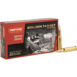 Norma Ammunition 10166522 Dedicated Precision Golden Target <em>Match</em> 6.5 Creedmoor 143 GRBTHP 20 Per Box/ 10 Case - 20rd Box