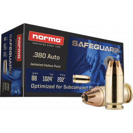 Norma Norma 803807680 380 88 GR Jacketed Hollow Point Safeguard - 50rd Box