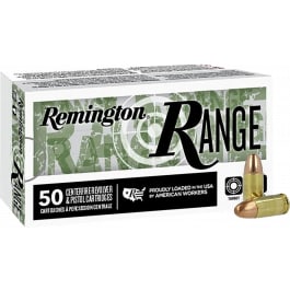 Remington Ammunition R27780 <em>Range</em> 9mm Luger 124 GRFull Metal Jacket 50 Per Box/ 20 Case - 50rd Box