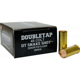 Doubletap Defense DoubleTap SnakeShot 45 Colt 220gr #9 Shot with Hardcast Full Wadcutter Brass Case 20 Round Box