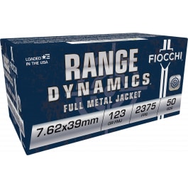 Fiocchi Ammunition Fiocchi 762X39A Range Dynamics 7.62x39mm 123 GRFull Metal Jacket 50 Per Box