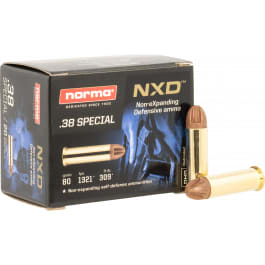 Norma Ammunition 611240020 <em>Self</em> <em>Defense</em> NXD 38 Special 38 GRNXD 20 Per Box/ 10 Case - 20rd Box
