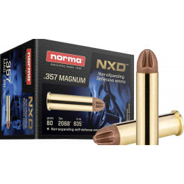 Norma Norma NXD .357 Magnum 80gr Fluted Injection-Molded Copper-Polymer Bullet, 20rds, Brass Case
