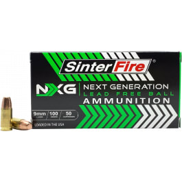 SinterFire SinterFire Inc SF9100NXG Next Generation (NXG) 9mm Luger 100 GRLead Free Ball 50 Per Box/ 20 Case - 50rd Box