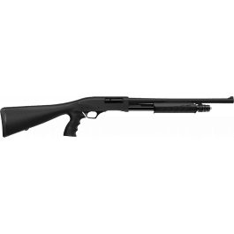Retay USA GPS Pump Action 12 Gauge Shotgun, 18.5" Barrel, 4+1 Capacity, 3" Chamber, Pistol Grip, Fixed Synthetic Stock - Black - GPSPGTAC-18