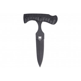 CobraTec <em>Knives</em> FG10PD <em>Folding</em> Push Dagger 2.88" <em>Folding</em> Dagger Plain Black D2 Steel Blade, 4.06" Black Textured G10 Scales Handle