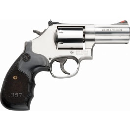 Smith & Wesson 150853 686 Plus Magazine DA/SA .357 3" 7 Wood Stainless Steel Revolver