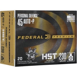 Federal P45HST1S Premium Personal Defense 45 ACP HST 230 GR/25Case - 20rd Box