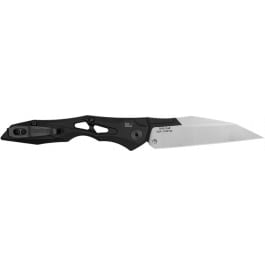 <em>Kershaw</em> <em>7</em>650 Launch 13 Automatic 3.50" Folding Wharncliffe Plain Black Cerakote w/Satin Grind CPM 154 SS Blade, Black Anodized Aluminum Handle