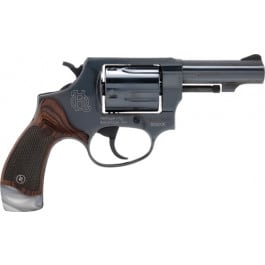 Heritage Roscoe HR38B3RWP Revolver, .38 Special, 3" Barrel, 5-Round, DA/SA, Blued Finish, Pearl/Wood Grips, Fixed Sights.