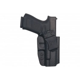 <em>Rounded</em> <em>Gear</em> GLK192332CFRHVAR Kydex <em>IWB</em> Black Kydex Fits Glock 19 Belt Clip Right Hand
